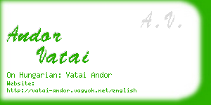andor vatai business card